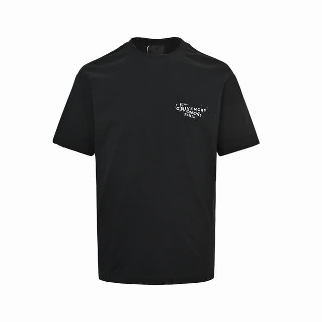140 Givenchy Mottled Letter Print Short-Sleeve T-Shirt Fabric: High-quality heav