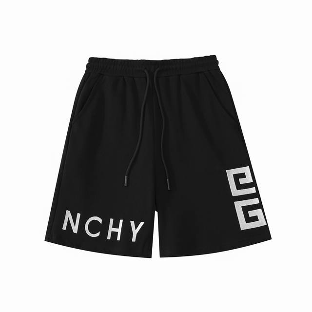 220 High-quality Givenchy 4G logo embroidered shorts, unisex. Made from custom-w