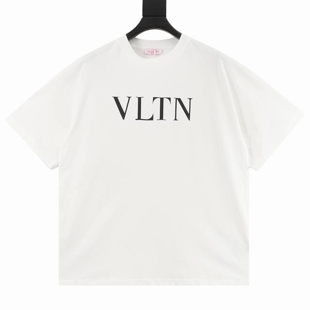 160 Valentino 25Ss Simple Logo Silicone Letter Short-Sleeve T-Shirt Logo Print S