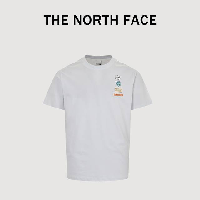 160 Thenorthface Summer New Retro Colorful Badge Short-Sleeve T-Shirt The neck l