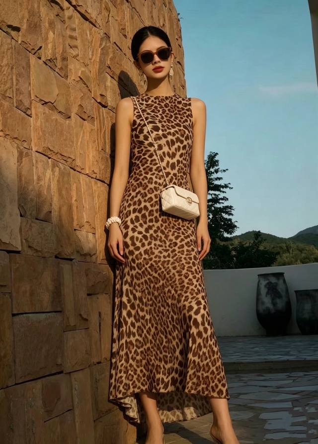 Style No. D26051068 & Dolce & Gabbana Dg* New Custom Faux Acetate Satin Leopard