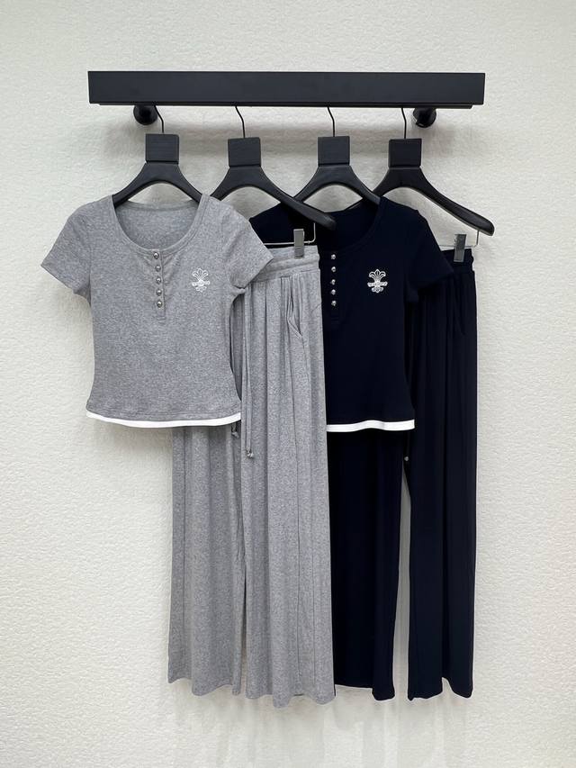 P370 Chrome Hearts *26 New Arrival Round Neck Short-Sleeve T-Shirt with Pants Ca