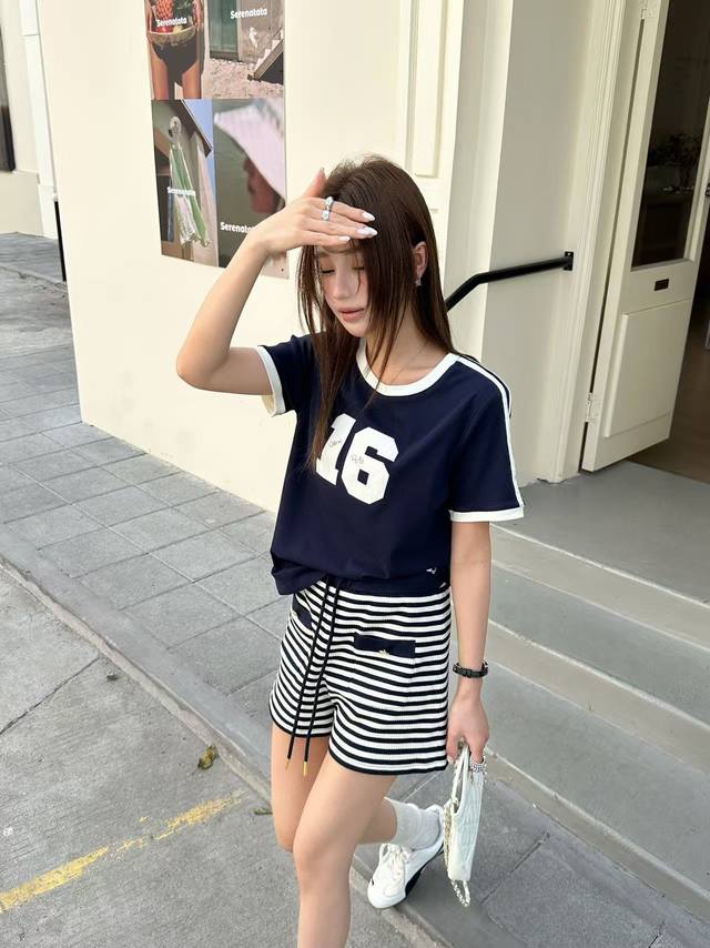 P170Celi*2026Ss Spring/Summer New Classic Style 16 Number T-shirt. Both colors a
