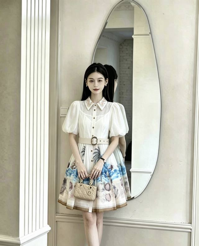 P280 Original high-quality women's dress with packaging French retro style, eleg