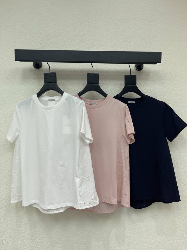 P190Moncle*Moncler Spring/Summer 2026 New Arrival: Hollow-out Cotton Short-Sleev