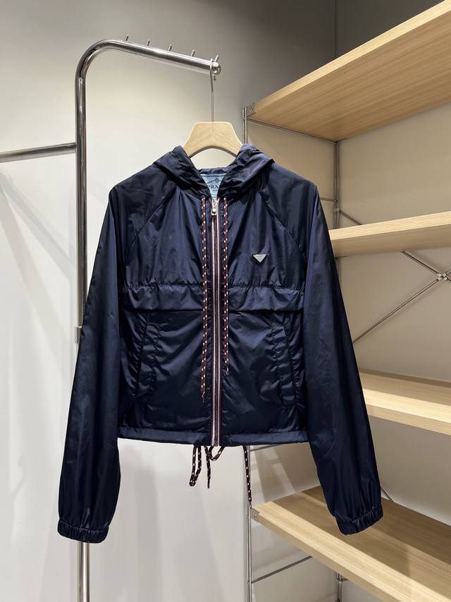 Prada Women's Lightweight Recycled Nylon Jacket/Sun Protection Shirt. This light