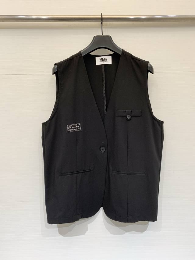 P340 Mm6 Maison Margiela 26 Summer New V-neck Suit Vest, slightly loose fit, sin