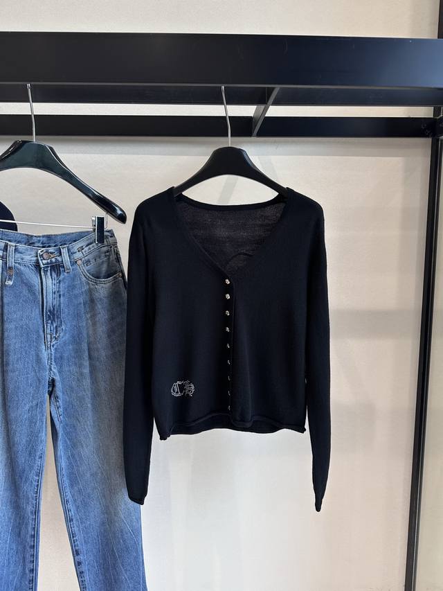 P290 2026Ss Spring/Summer New Chrome Hearts Cardigan with Rhinestones and Vine D