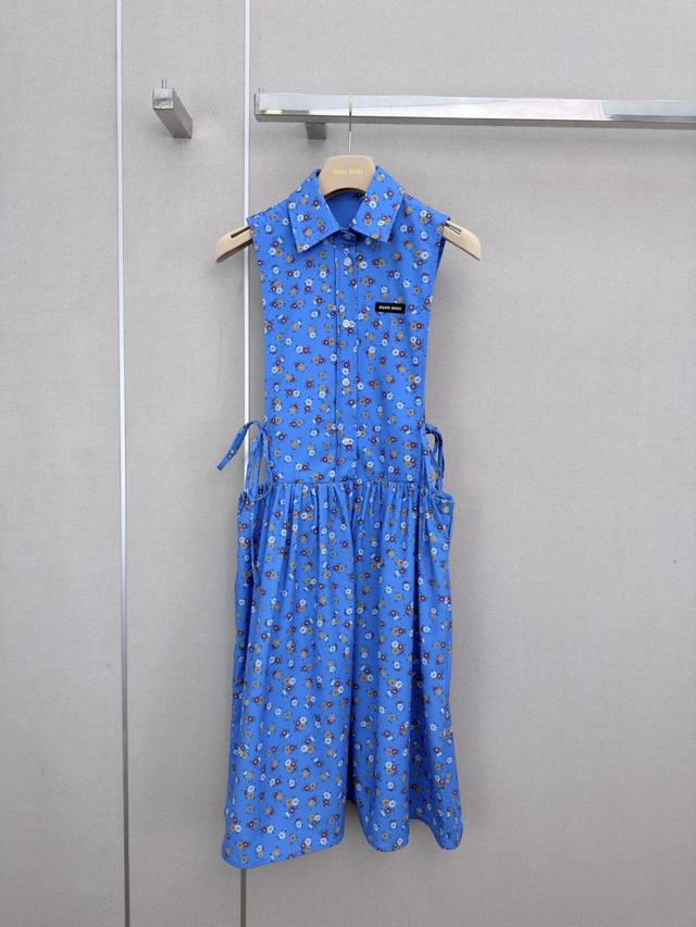 P310 highly recommends Miu 2026 early spring new floral girly style shirt dress,