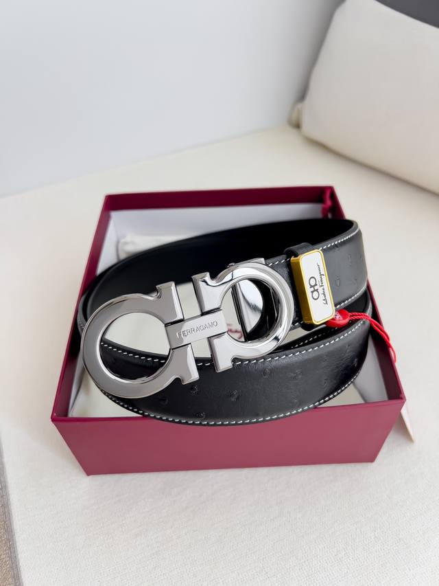 Product Name: Ferragamo Belt, Original P200 Model: Hook, Classic Buckle Made of