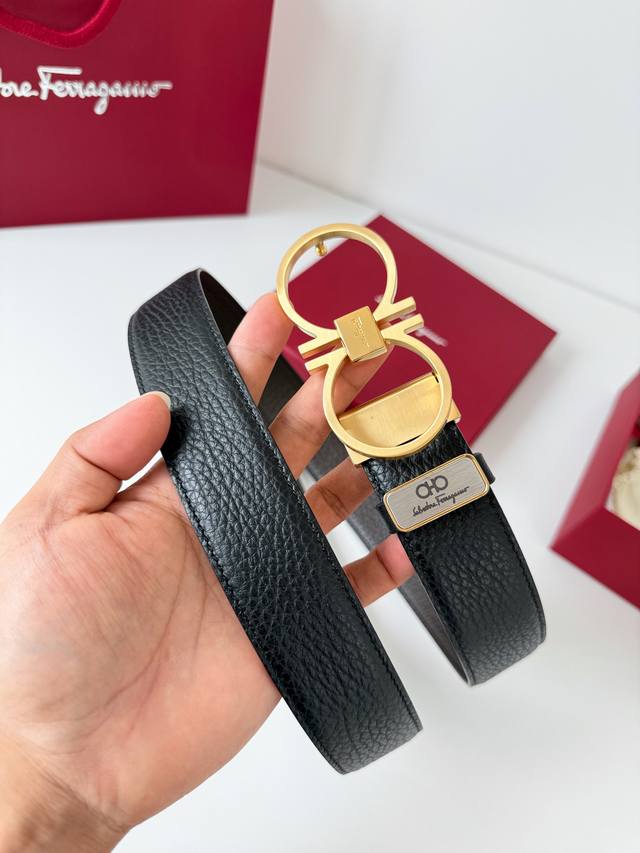 Product Name: Ferragamo Belt, Original P210 Model: Hook, Classic Buckle Made of