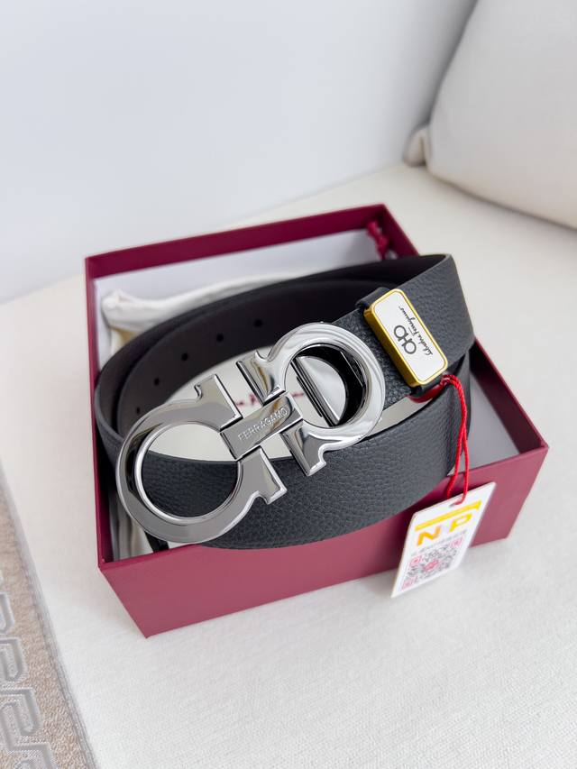 Product Name: Ferragamo Belt, Original P200 Model: Hook, Classic Buckle Made of