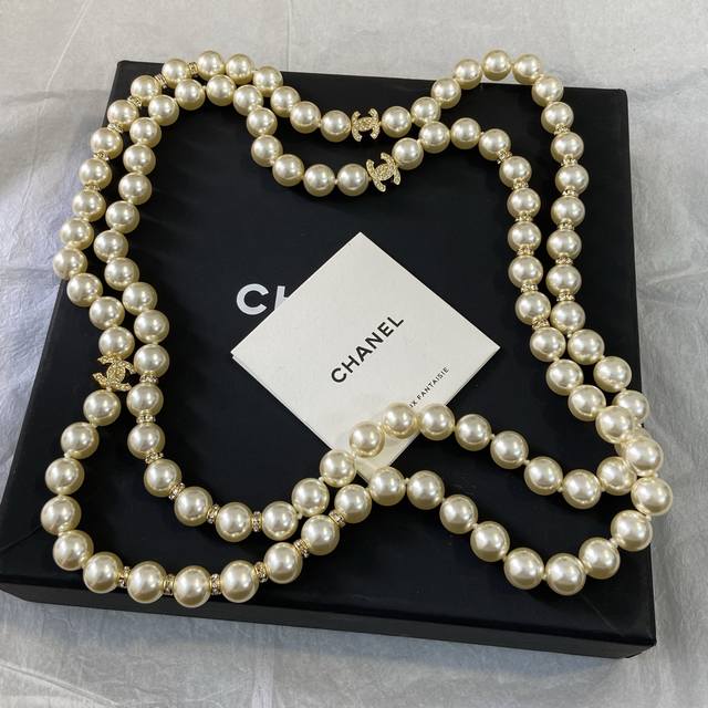 Xm0558 P130 Double C Lantern Bead Long Necklace A must-have fairy-like item, inc