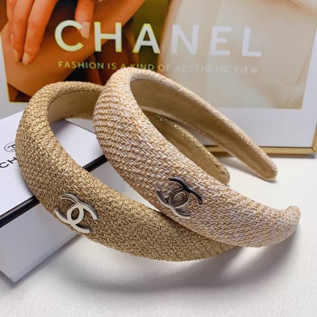 Chanel小香 Chanel发箍 拉菲草编简约轻奢风发箍气质百搭小仙女必入单品名媛风十足～宝藏款 闭眼入推荐款 单个P60
