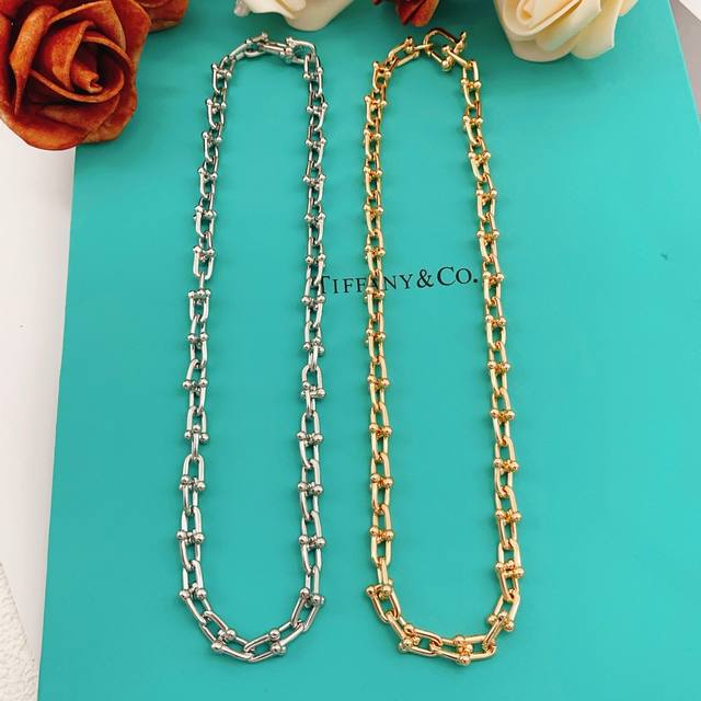 P80 Tx084 Rose Gold Tx085 Silver Tiffany's latest two-tone U-shaped necklace, ma P80 Tx084 Rose Gold Tx085 Silver Tiffany's latest two-tone U-shaped necklace, ma