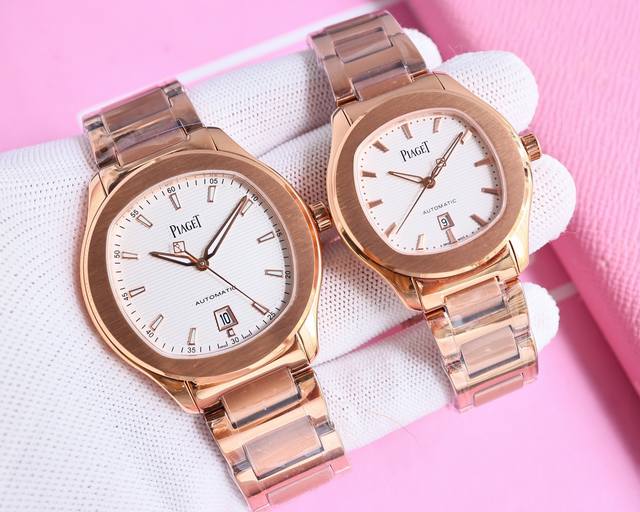 光1500 钻 Tw伯爵超薄Piaget Polo系列情侣对表，人称小鹦鹉螺 ！ 伯爵情侣皮带款 一款优雅的运动腕表，可商务亦可运动休闲。欢迎对比细节:1搭载定