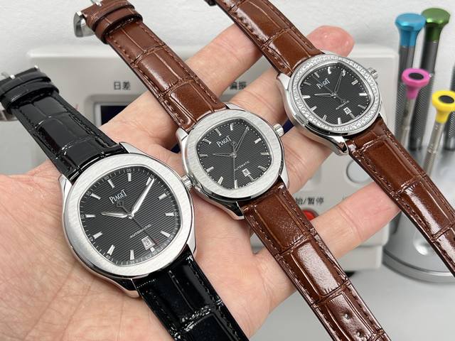 白壳1300 金壳1350 钢带100 钻50 新的伯爵Polo Date 150周年纪念版腕表。Tw伯爵超薄Piaget Polo系列情侣对表，人称小鹦鹉螺！