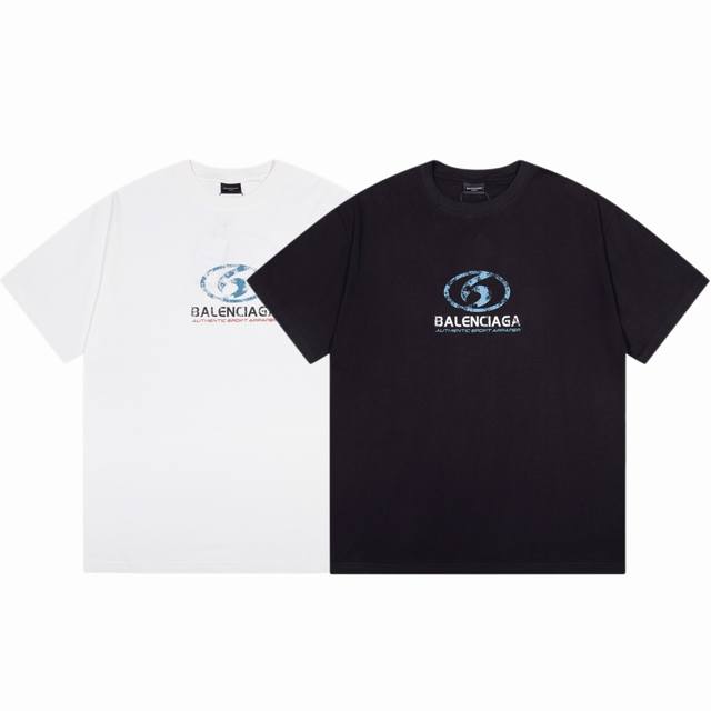 70 Balenciaga巴黎世家24新款做旧模糊印花短袖 面料：240克双纱高密度纯棉面料 工艺: 整件衣服采用精密压花工艺 男女同款均可驾驭 尺码： M L