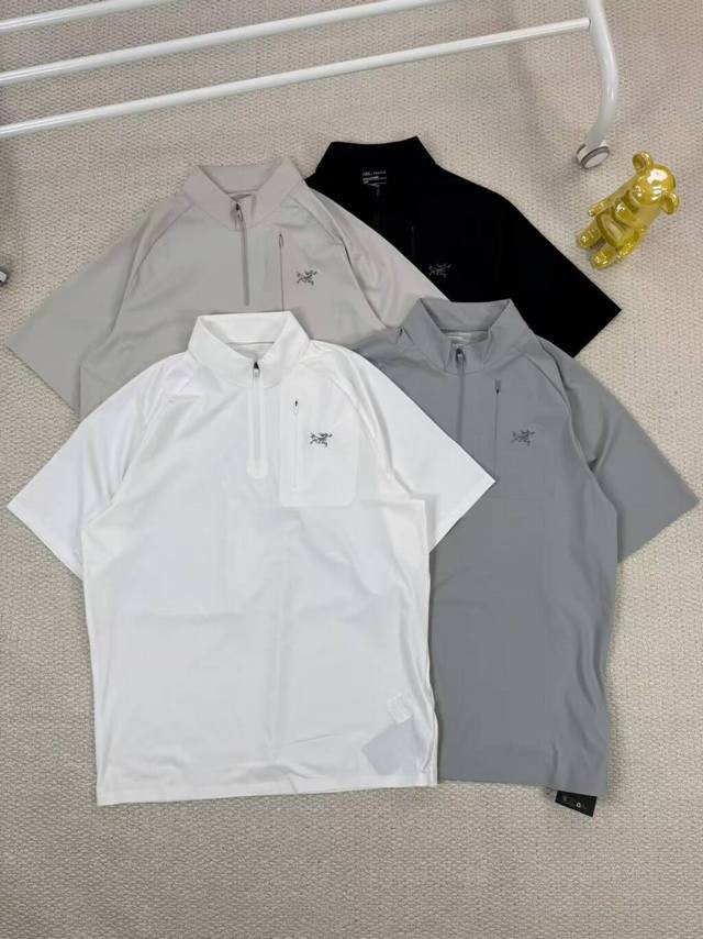 p150 Arcteryx 始祖鸟半拉链速干短袖｜Cleanfit 户外双Buff拉满 男女同款 核心狠活 半拉链立领设计，一秒切换松弛 利落两种风格，领口自带