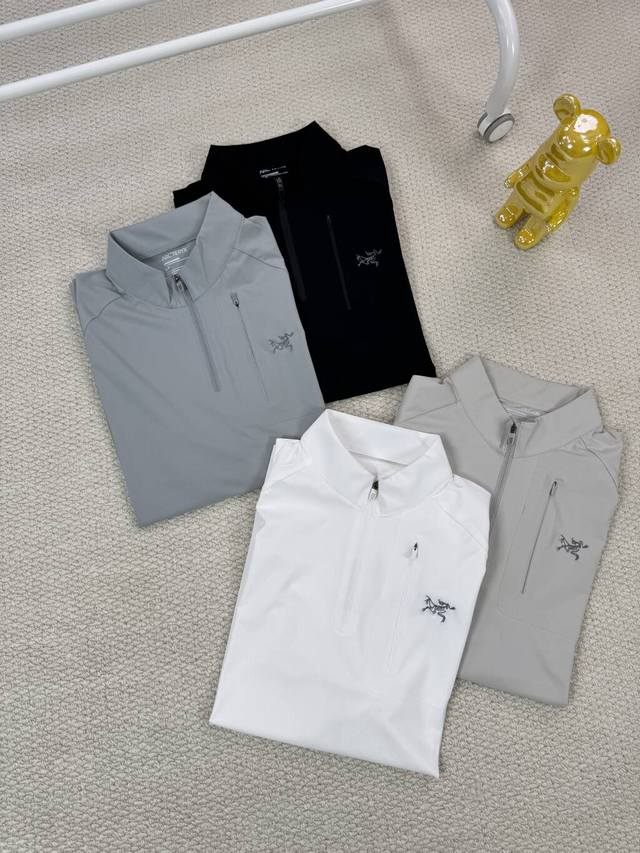p150 Arcteryx 始祖鸟半拉链速干短袖｜Cleanfit 户外双Buff拉满 男女同款 核心狠活 半拉链立领设计，一秒切换松弛 利落两种风格，领口自带