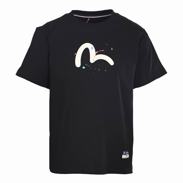 140 Evisu福神 海鸥大M印花泼墨短袖T恤 Size：S-Xxl