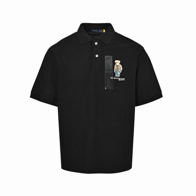 170 Ralph Lauren 拉夫劳伦 经典小熊印花polo短袖 250克 精棉珠地面料 定织定染螺纹 原版贴纸 扫码可进官网 Size:S-Xl