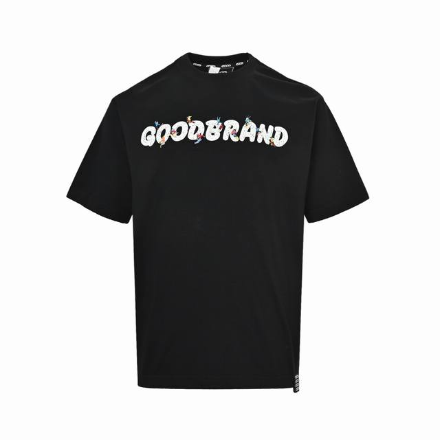 200 Goodbrand Snow Mountain Ski Print Short-Sleeve T-Shirt Color: Black Size: S-