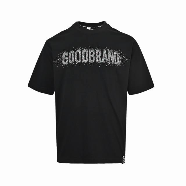 180 Goodbrand Full Rhinestone Crescent Moon Letter Short-Sleeve T-Shirt Colors: