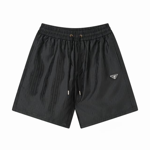 170 prada 普拉达 26Ss 徽标暗纹机能短裤 2026Ss最新款 prada官方订制特殊面料 Logo高能机刺绣 精致 手感柔软 面料通气 不贴身 男