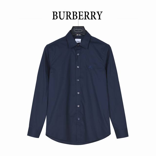 290 Burberry 巴宝莉 经典战马小标刺绣长袖衬衫 Bbr品牌最具代表性经典衬衣，定制原版100%进口纯棉府绸棉面料， 纱线定织定染，领口、袖口为隐形格