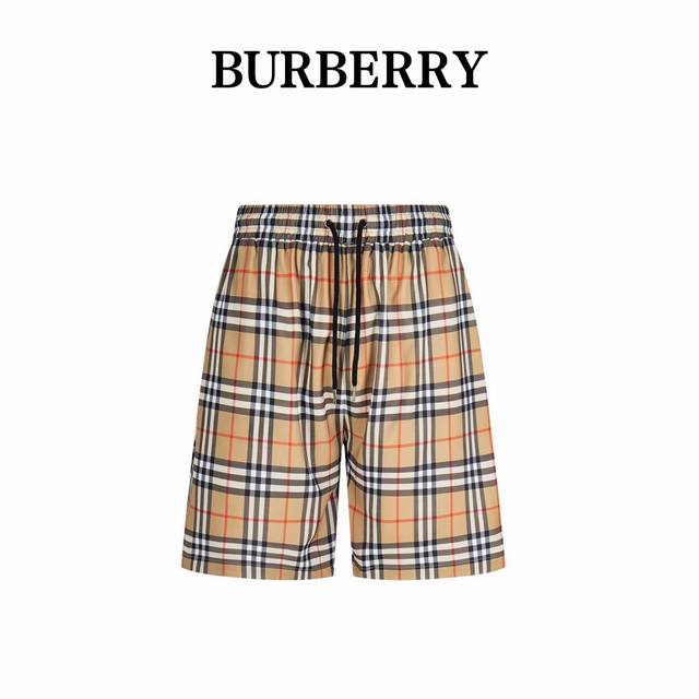 180 Burberry 巴宝莉 抽绳格纹沙滩休闲五分短裤 贸易公司渠道牛货，品质太赞了 绝不能错过这样的时髦单品，夏日炎炎、短裤已然在销售上独领风骚了 这么舒