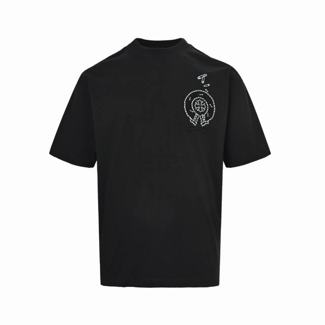 200 Chrome Hearts 克罗心 26Ss 别针Logo压胶植绒印花短袖 Os版型真的很迷人 克罗也真的是绝绝子 每一季新品版型都做到极致 实穿度很高