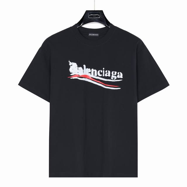 140 Balenciaga 巴黎世家 模糊可乐喷墨印花短袖T恤 顶级复刻版本 采用原版280G精细棉料 质感细腻 原版吊牌辅料 特定重磅21S精棉平纹针织面料