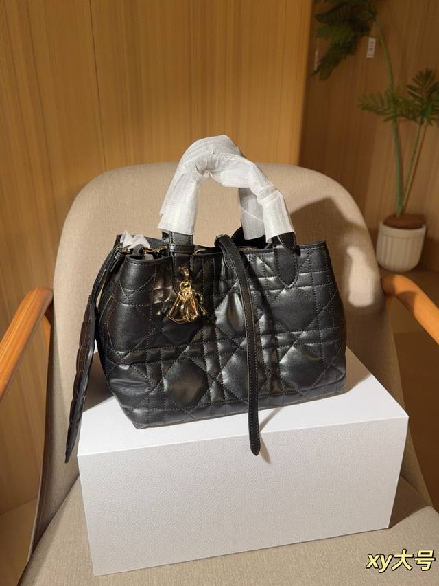 340 Dior Toujours Transformable Shopping Bag/Basket Tote Bag, Size 26