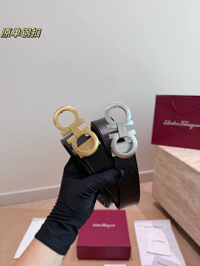 p250 Steel buckle with full packaging Ferragamo leather belt A must-have gift fo