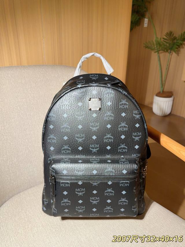 290 No box Mcm Classic official website medium backpack Perfect print, excellent