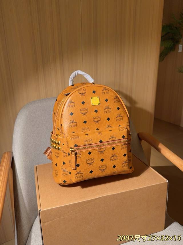 270 Mcm Classic Backpack Small Size Perfect Match, Excellent Quality Size: 27