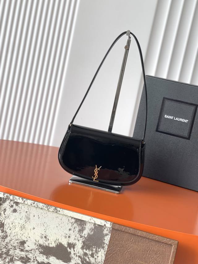 p680 Black patent leather with gold original leather, premium exclusive 24 mini