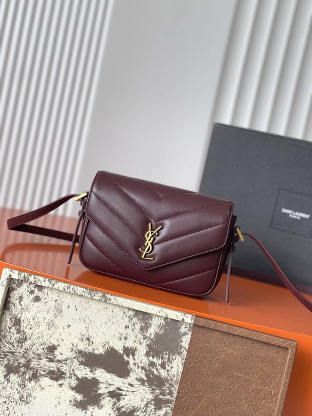 p640 Louisou Small Bag, a new early spring style in maroon lambskin with antique
