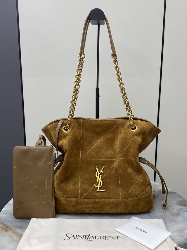 pp830 Small Caramel Frosted Antique Gold YSL New Small Jamie 4.3 Large Pochon La