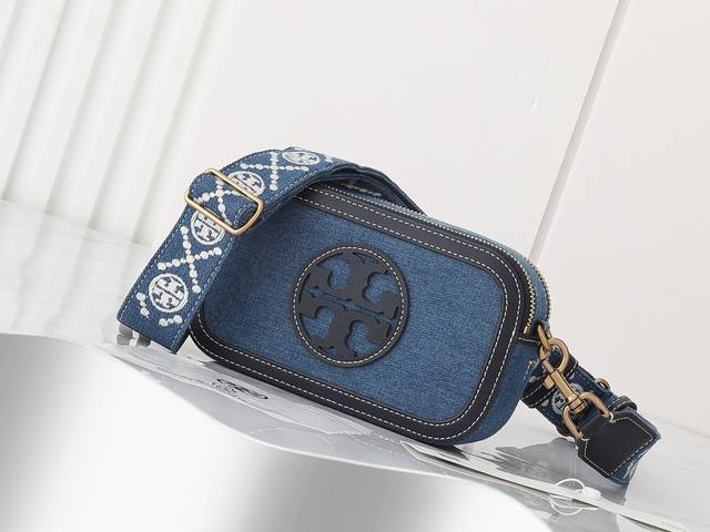 340 Original quality Tory Burch new denim camera bag/Miller shoulder/crossbody b