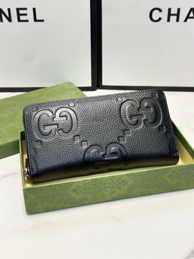 130. Black. Size 19X10. Gucci original single zipper wallet, 1:1 replica. Origin