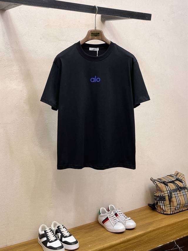 p200 2026 Alo 春夏新款-微阔版 面料：纯棉 颜色：黑色 白色 尺码：M-2Xl