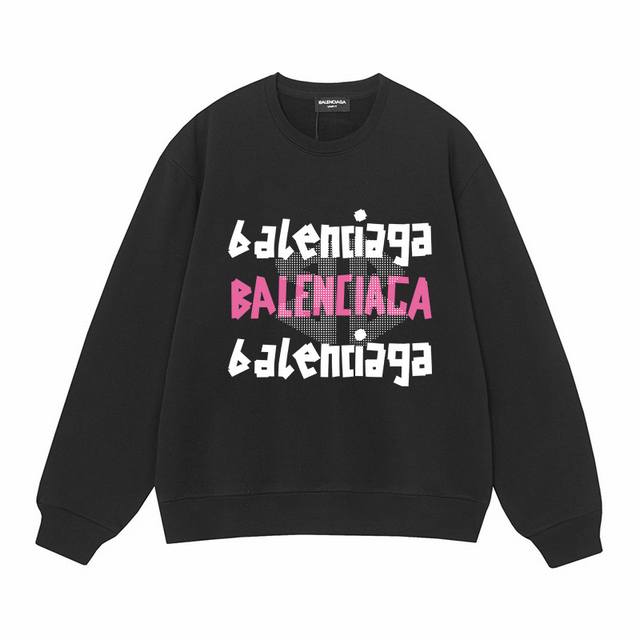 款号：H20毛圈p130 Balenciaga 巴黎世家 新款印花Logo圆领卫衣帽 颜色： 巴黎世家Balenciaga是时尚界最有影响力的品牌之一 面料：3