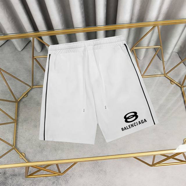 160 Balenciaga 巴黎世家印花纯棉短裤卫裤 1:1对版面料380克毛圈高克重百分百纯棉 提前做过预缩水1×1双纱洗一辈子都不会变形的 男女同款 官网
