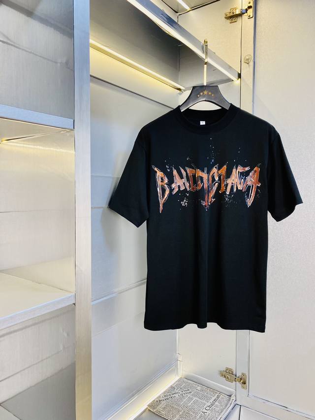 p220 穿210斤 胖子福音 情侣装巴黎世家Balenciaga 原单品质 2025最新款 男装短袖T恤 精选专柜订制顶级进口面料 所有细节做工完美1比1复刻