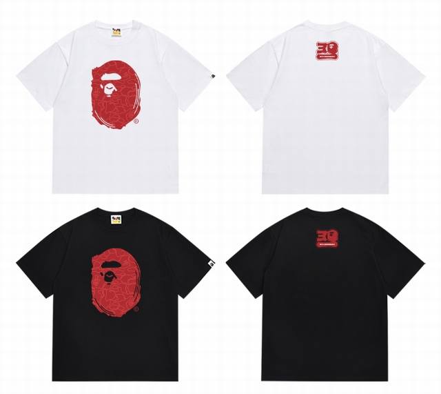 Y130 p100 区别市场通货 A Bathing Ape 猿人头系列 字母Logo迷彩印花 圆领短袖T恤 邂逅醒目经典元素碰撞时尚火花，R标加持更显独特态度