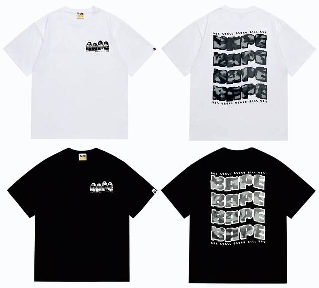 Y126 p100 区别市场通货 A Bathing Ape 猿人头系列 字母Logo迷彩印花 圆领短袖T恤 邂逅醒目经典元素碰撞时尚火花，R标加持更显独特态度