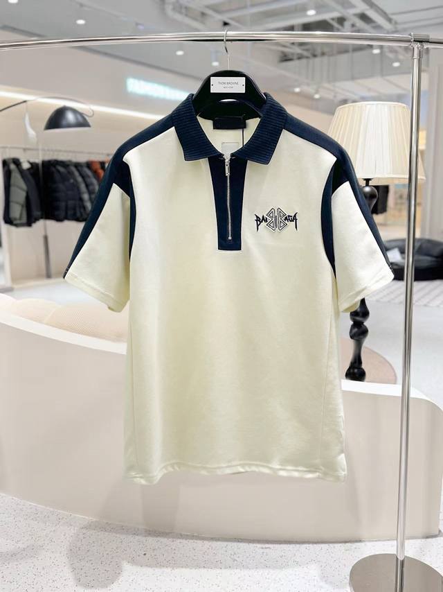 p210 巴黎世家 2026Ss夏季新款字母Logo男士翻领polo衫！经典商务男款，高端男装的天花板级别的商务男款！简约时尚大气不失优雅，单穿内搭体面过人，品