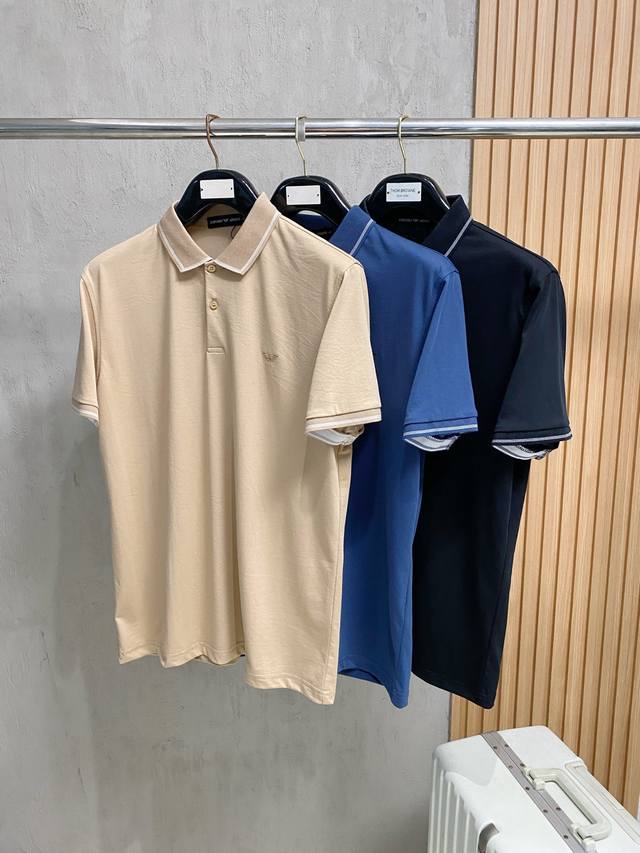 p200阿玛尼2026Ss夏季新款字母Logo男士翻领polo衫！经典商务男款，高端男装的天花板级别的商务男款！简约时尚大气不失优雅，单穿内搭体面过人，品质控